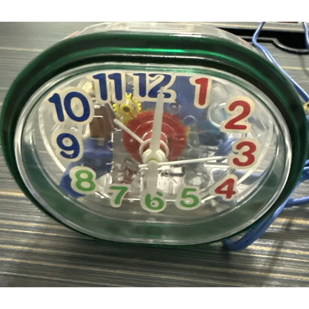 Ingraham Toastmaster 49-628 Transparent MulticolorGear Alarm Clock Works USA VTG